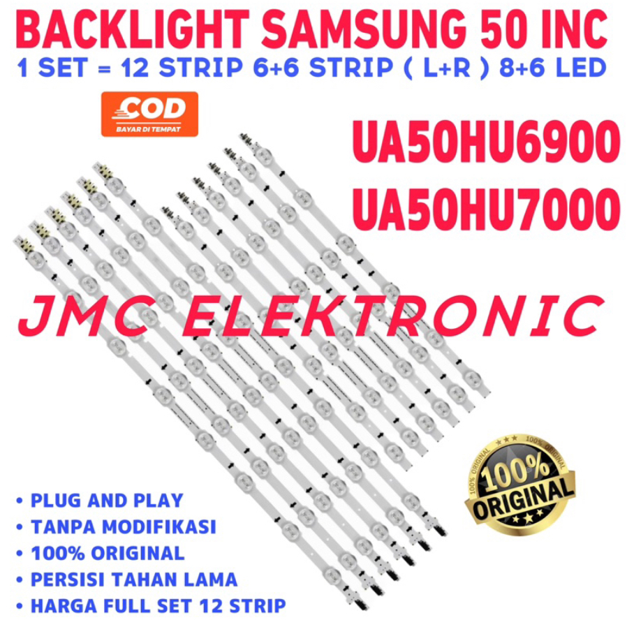 BACKLIGHT TV LED SAMSUNG 50 INCH UA50HU6900K UA50HU7000K UA50HU6900 UA50HU7000 50HU6900 50HU7000