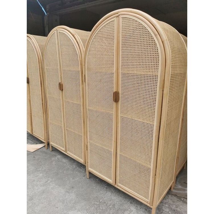[ LEMARI ROTAN AESTHETIC ] Lemari Rotan / Lemari Rotan Webbing / Lemari Rangka Rotan / Wardobe Ratta