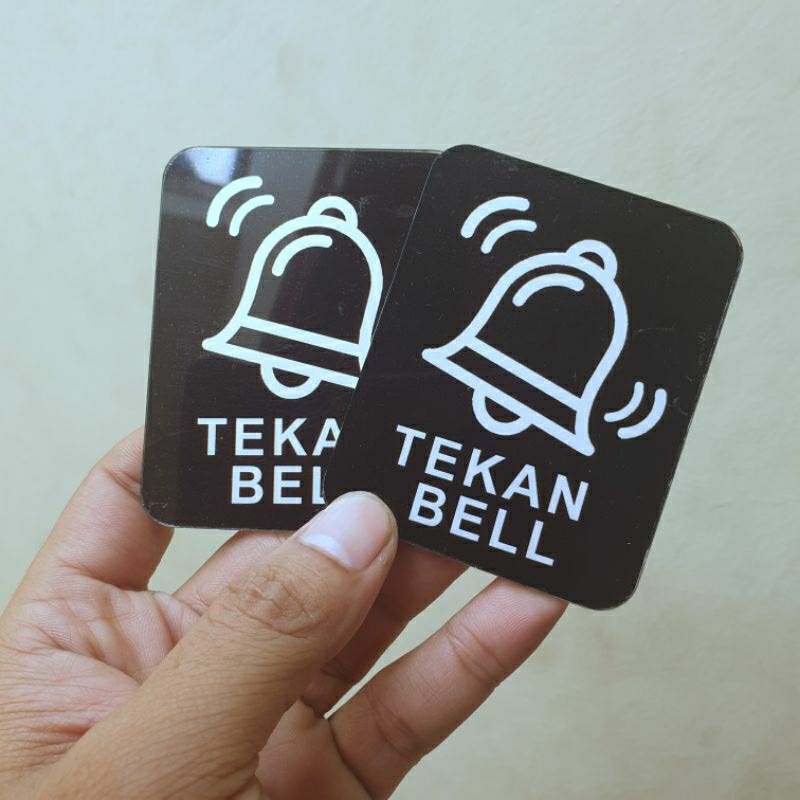 

Papan Akrlilik tekan bell / bell sign / tulisan tekan bell