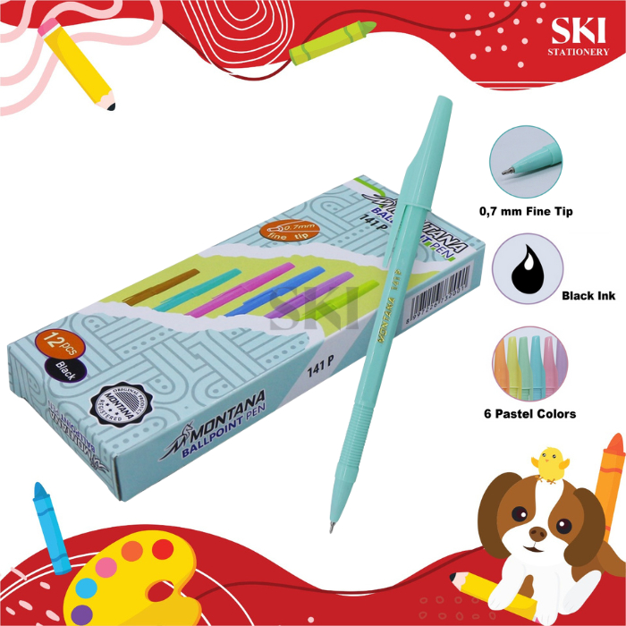 

Bolpoin / Pulpen / Bolpen Pastel 0.7mm 141-P Montana
