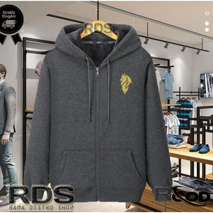 RDS COD.. Jaket distro terbaru logo AC Milan Keren Golt original unisex cewek cowok keren bahan teba