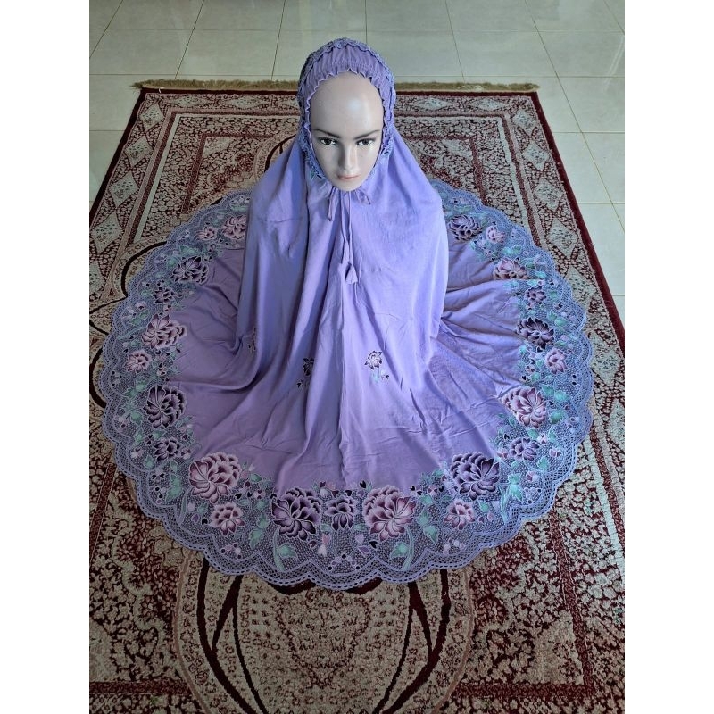 MUKENA DEWASA BORDIR KERANCANG KHAS BUKITTINGGI, BAHAN VISCOS