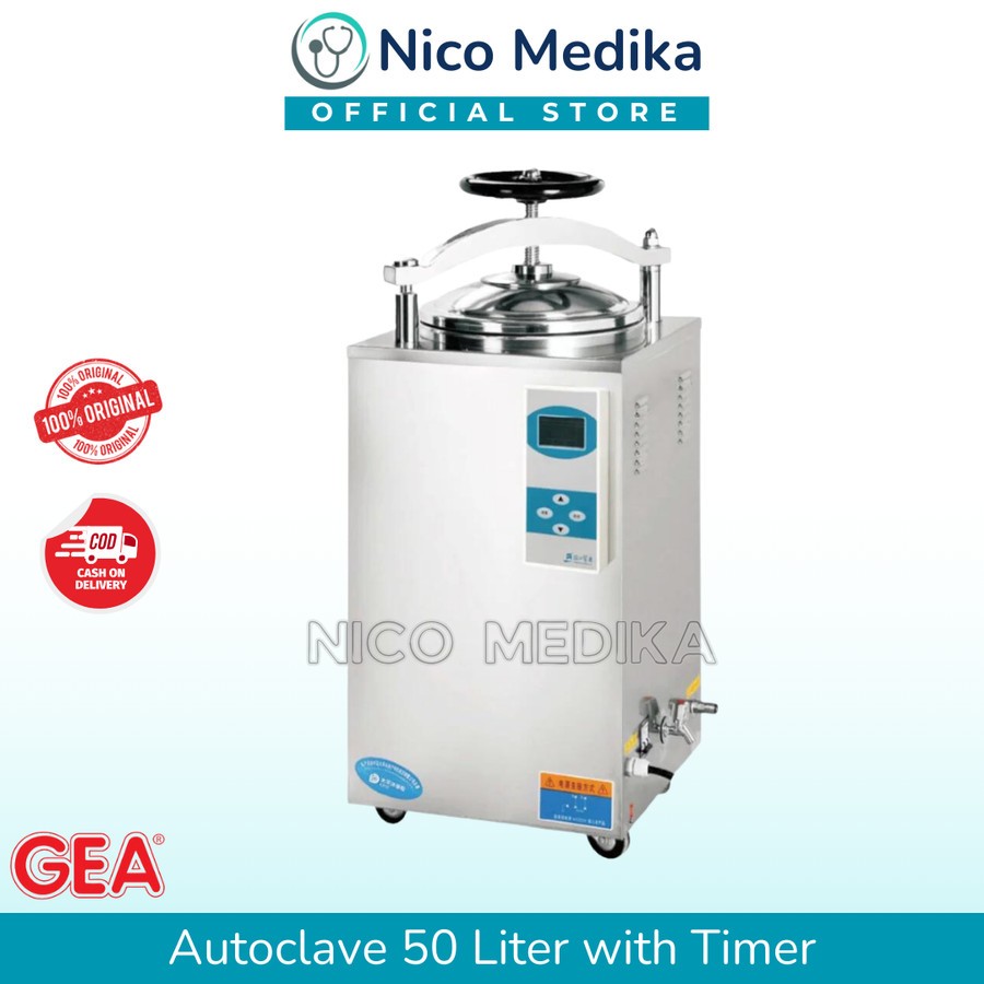 Autoclave 50 Lt GEA Timer HD / GEA Autoclave 50 Liter HD LCD Display