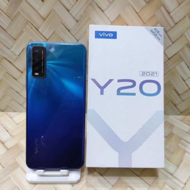 Vivo Y20 4/64 GB Handphone Second Seken Bekas Fullset Batangan Original