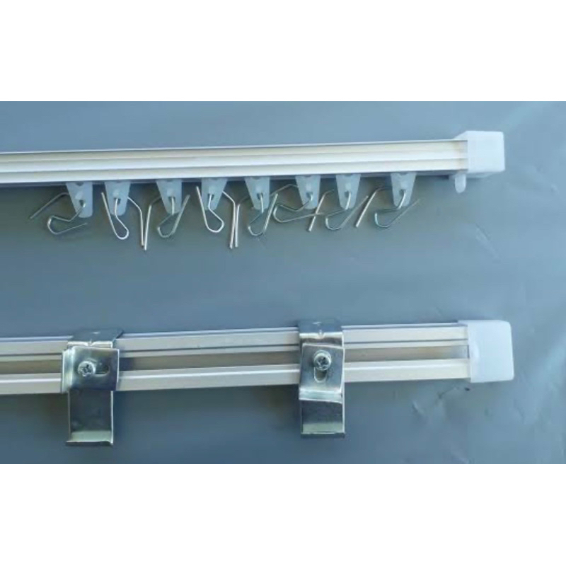 BATANG GORDEN KOTAK Alumunium 100cm dan 200cm /  rel rail gorden