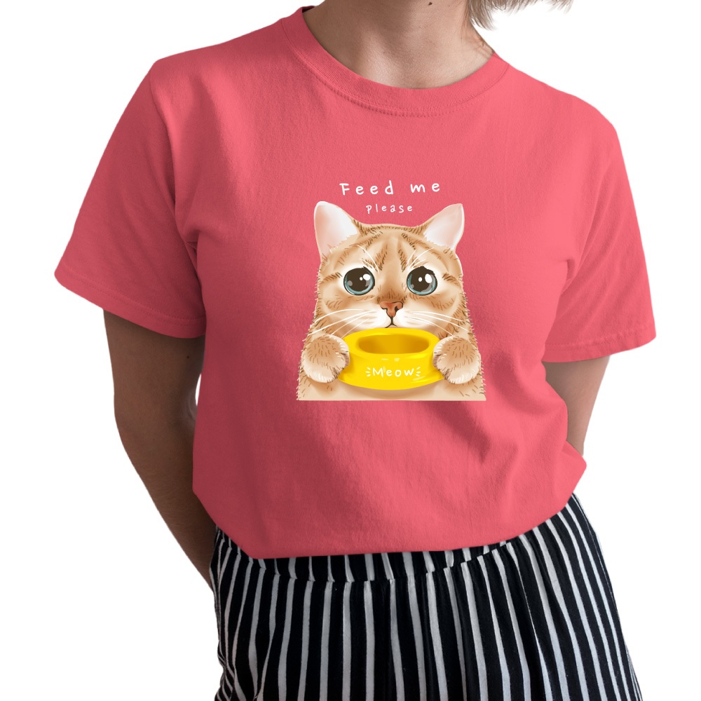 Kaos Wanita Katun Combed 30s - Feed Me