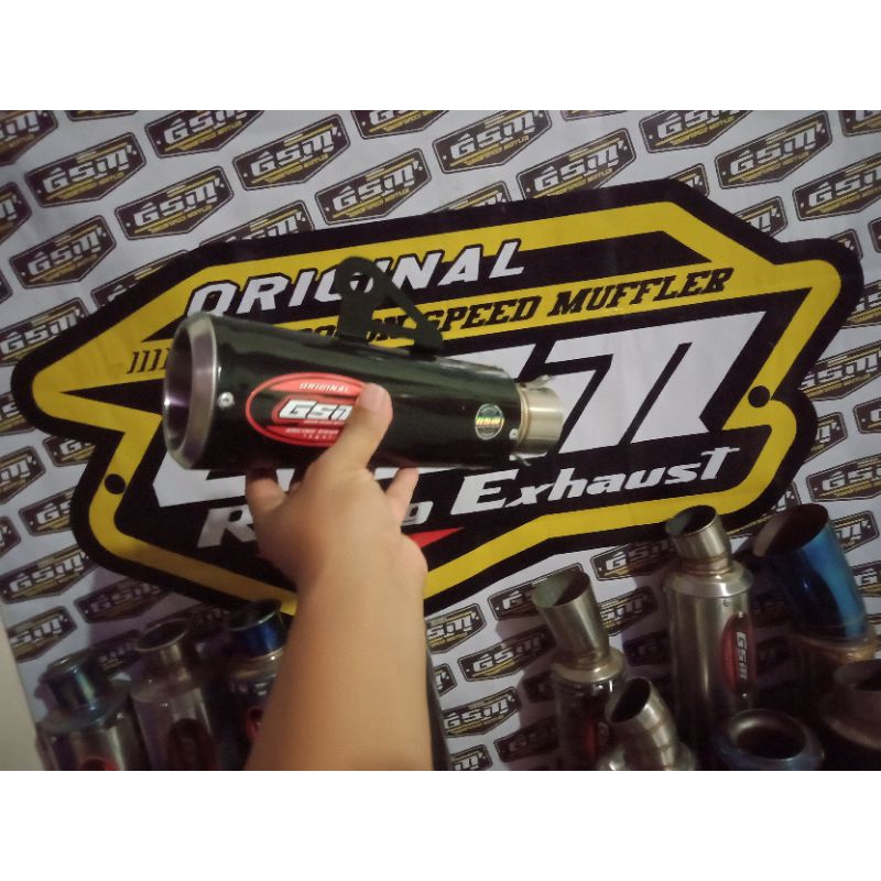 knalpot GSM original type GP2/rjm black coting terlaris