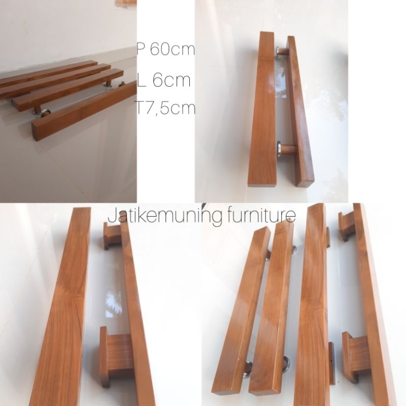 HANDLE PINTU PEGANGAN PINTU/GAGANG PINTU RUMAH MININALIS KAYU JATI