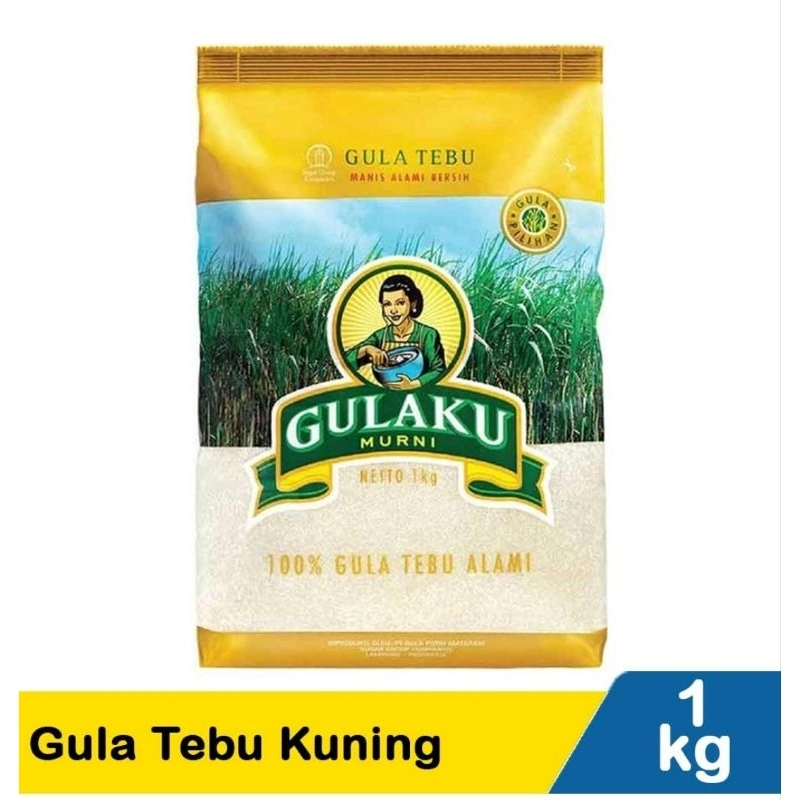 

GULAKU Premium 1Kg - Gula Pasir GULA KU Murni Kemasan 1 Kg - Gula Tebu Pemanis Makanan Minuman - Sugar Indonesia - Kuning