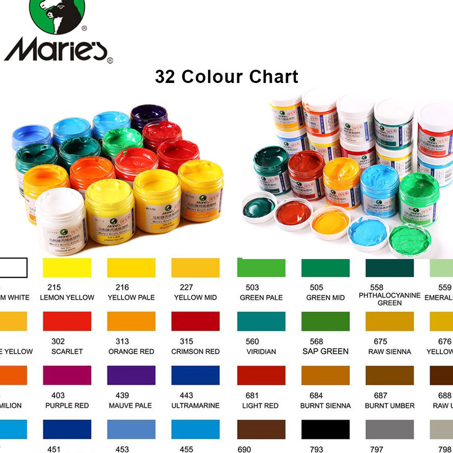 

★★★★ Maries Acrylic Paint / Cat Akrilik Maries 100ml 100 ml