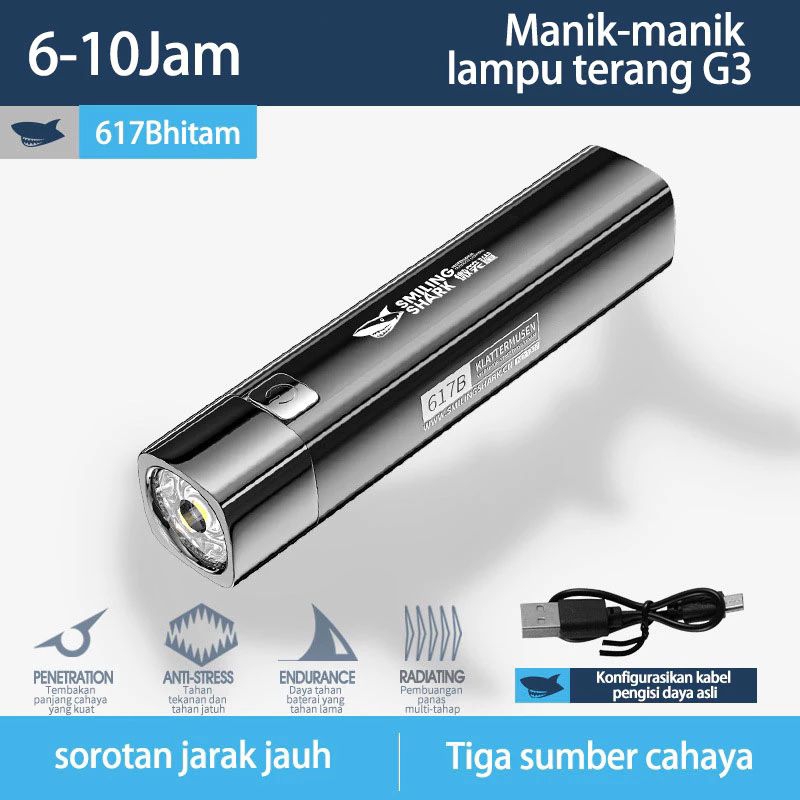 [ COD ] Senter LED Super Terang hingga 600 meter/lampu senter LED mini
