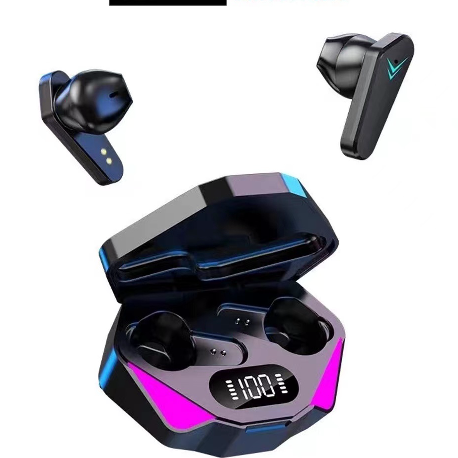 Terbaru Jovitech Headset Bluetooth Gaming TWS X15 Bluetooth V5.2 LED Smart Display Headset Nirkabel 