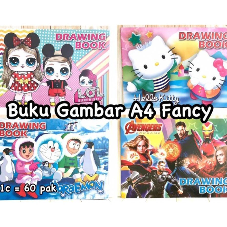 

➶⁎✶ [PAM] (10 pcs) Buku gambar fancy A4 (1 pak isi 10 pcs)