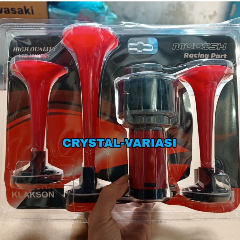 Klakson 3Trompet 3Corong Dinamo Telolet 12Volt Universal Motor Mobil/Klakson 3Terompet Klakson Dinam