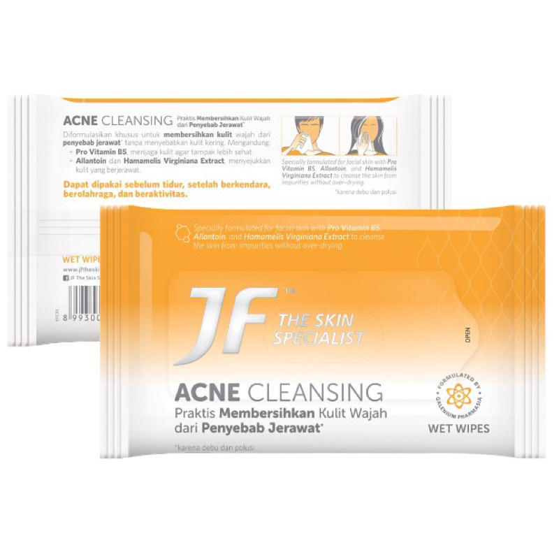 JF Sulfur Wet Wipes Acne Cleansing / Tisu basah anti jerawat 10sheet