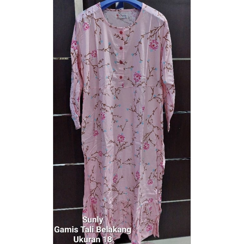 Sunly Baju Tidur Gamis Tangan 3/4  Uk.18, Uk.22