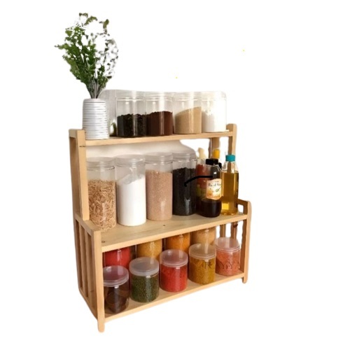 Rak bumbu dapur kayu 3 susun, RAK BUMBU 3 SUSUN Rak besar