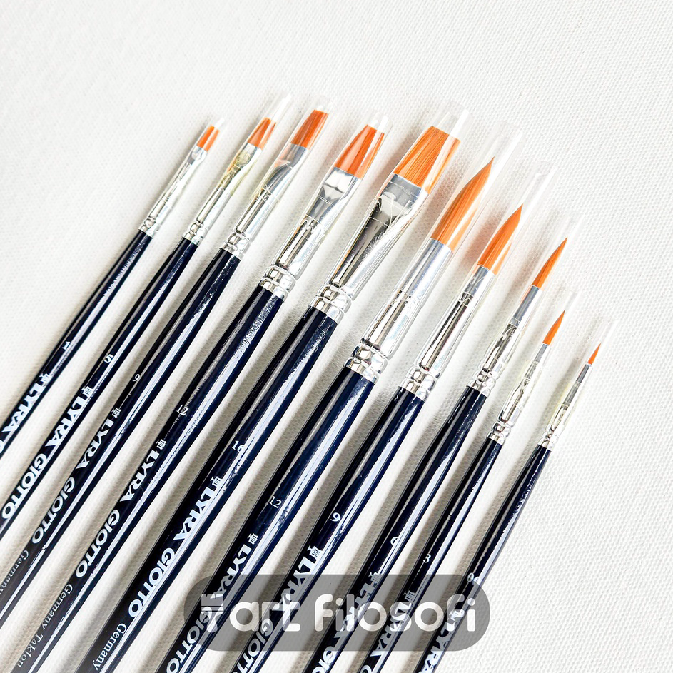

➤➪✼✰ Lyra Giotto Round Flat Paint Brush | Kuas Lukis