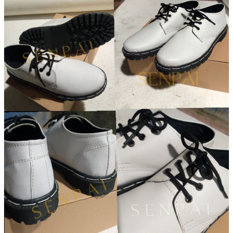 Sepatu Docmart 1461 Low boots White Fashion Formal Casual Vintage Unisex