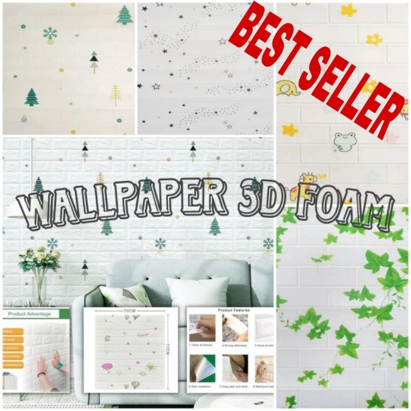 Wallpaper stiker 3D foam / wallpaper foam