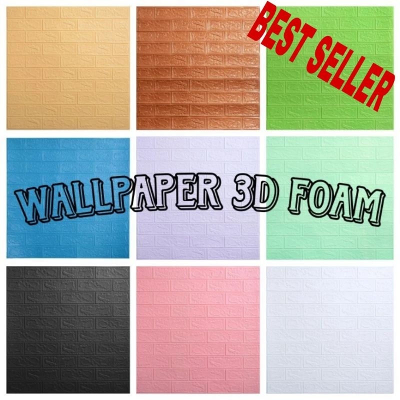 Wallpaper Stiker 3D Foam || Wallpaper foam 70 x 77cm