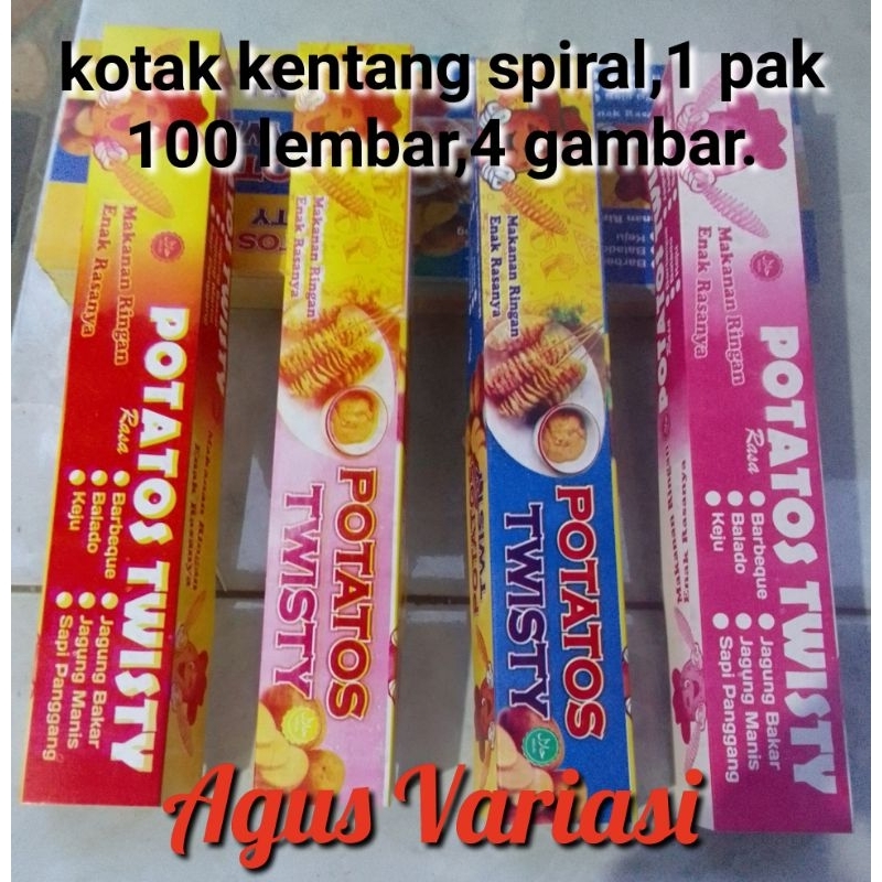 

Kertas Kentang Spiral / Kertas Kentang Ulir / Kotak Kentang Ulir / Kemasan Kentang Ulir