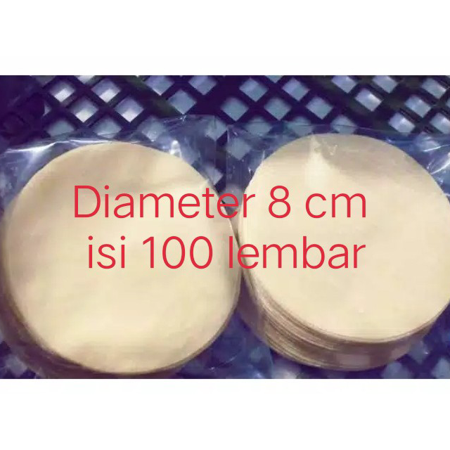 

Diskon Kulit dimsum,100 lembar/pack ukuran 8 cm