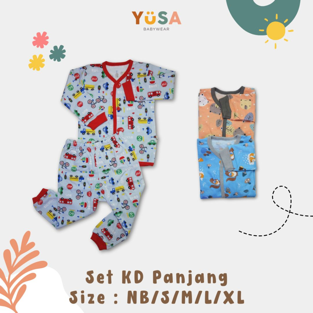 Makassar 3 Pasang Baju Bayi - Setelan Yusa Anak/Bayi Newborn