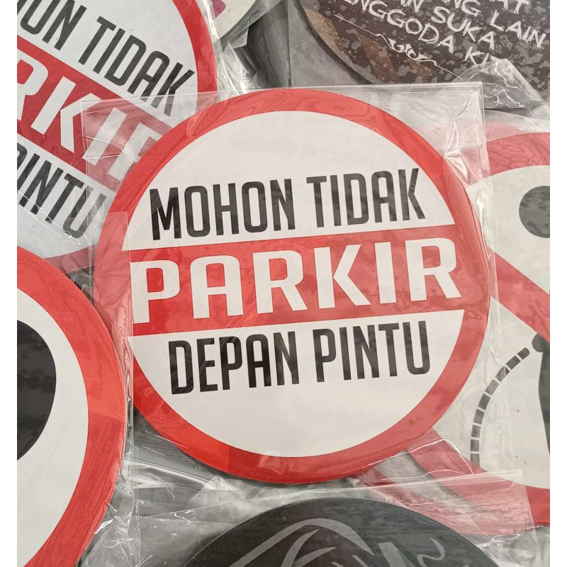 

dilarang parkir tanda P akrilik stiker tanda peringatan sign petunjuk