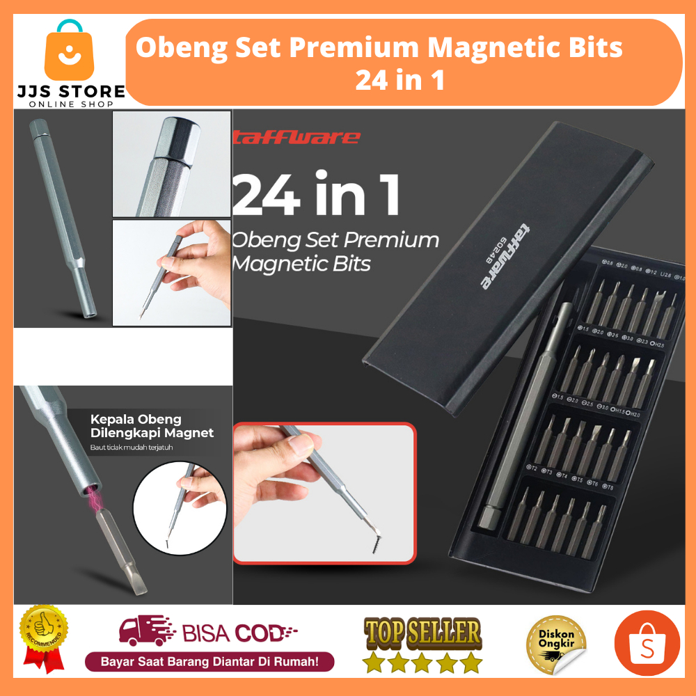 Obeng Set Lengkap 24 in 1 / Set Obeng Kecil / Obeng Lengkap Magnetic