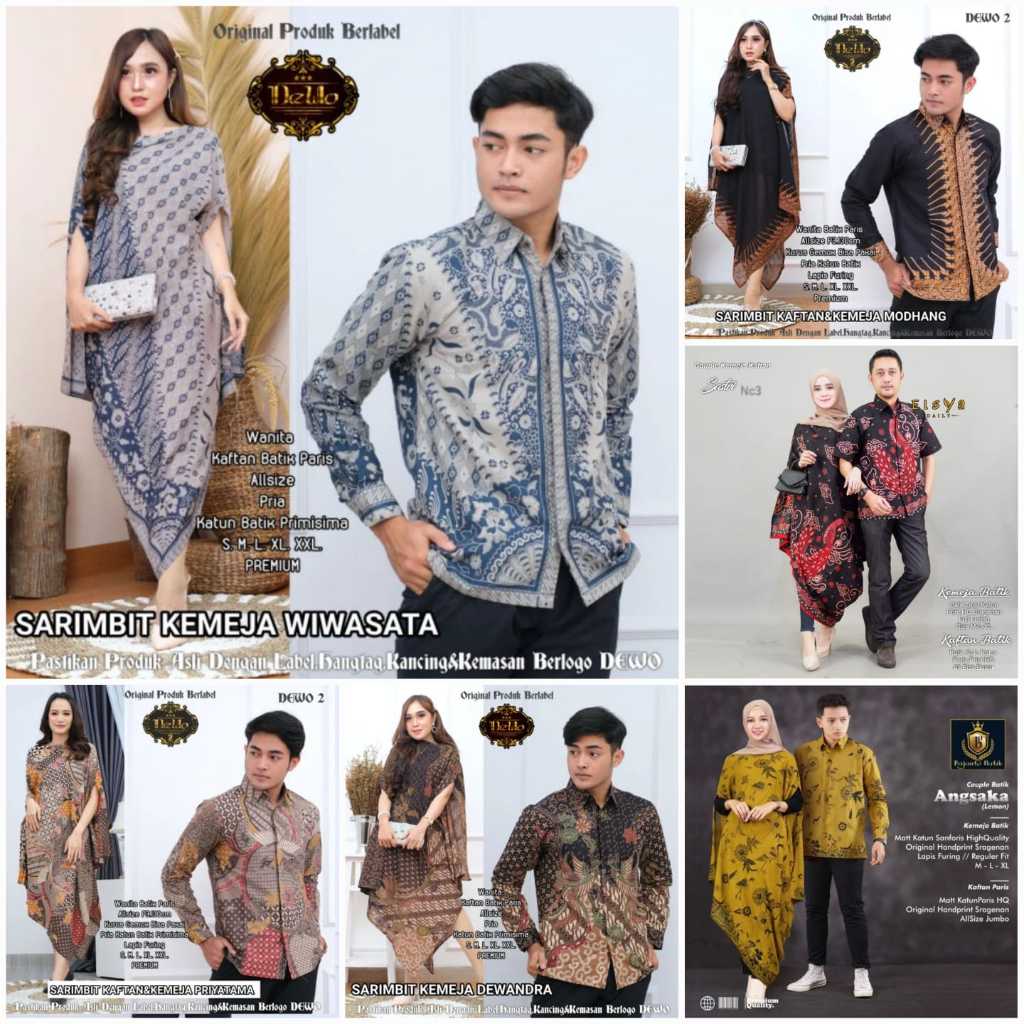 Sarimbit dress Kaftan Paris Solo / Couple katun sragen / couple neena panjang