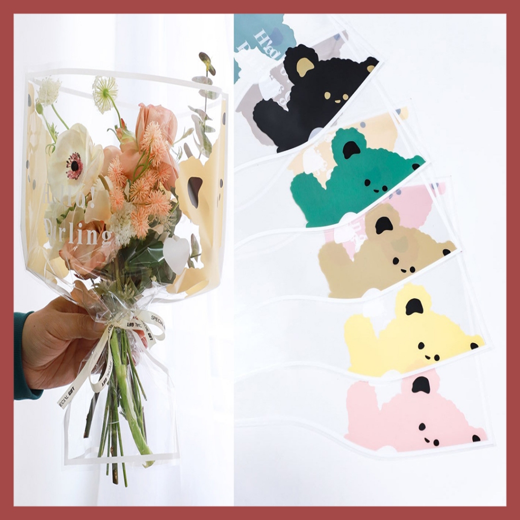 

Plastik Wrapping Bunga Buket Flower Wrapping Motif Beruang Single Rose Satuan SF07