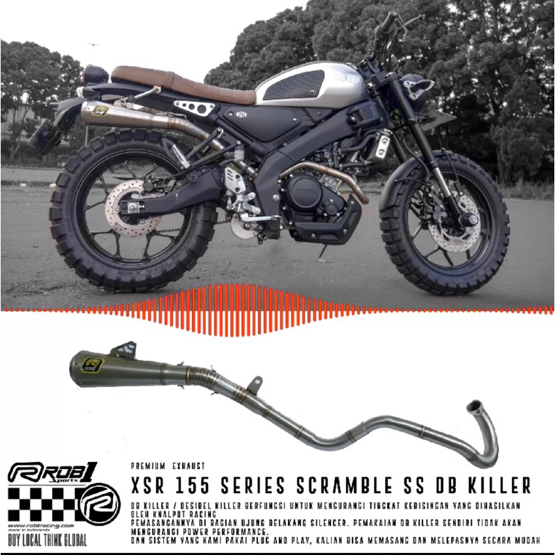 ROB1 knalpot Yamaha XSR scrambler