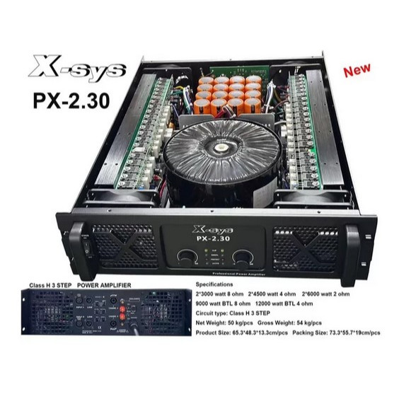 X-Sys Power Amplifier PX 2.30 Original Class H 3 Step Original