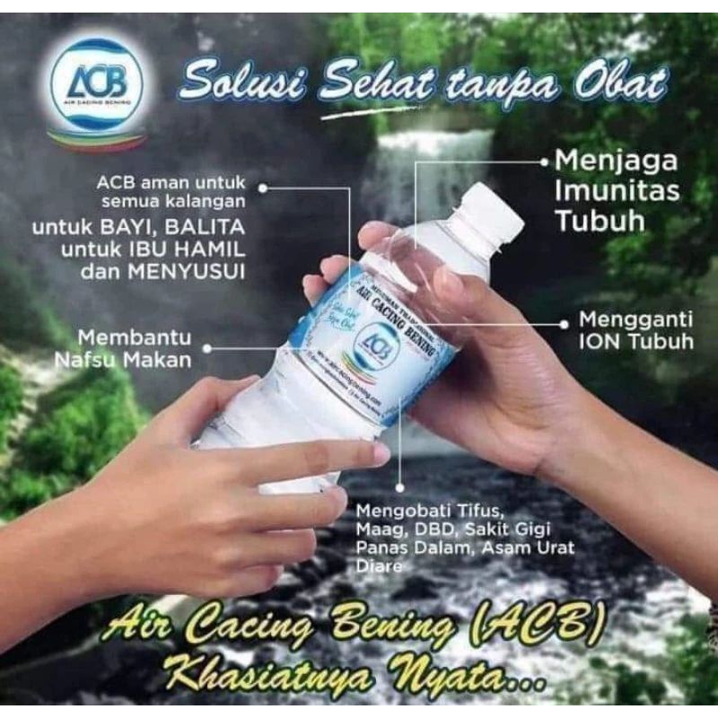 

Air cacing bening original 100% asli 330 ml untuk demam dan types dll