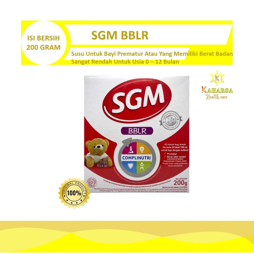 SGM BBLR 200 Gr Susu Formula Bayi Prematur Dan Berat Badan Lahir Rendah/Susu Bayi Prematur/Sgm bblr 