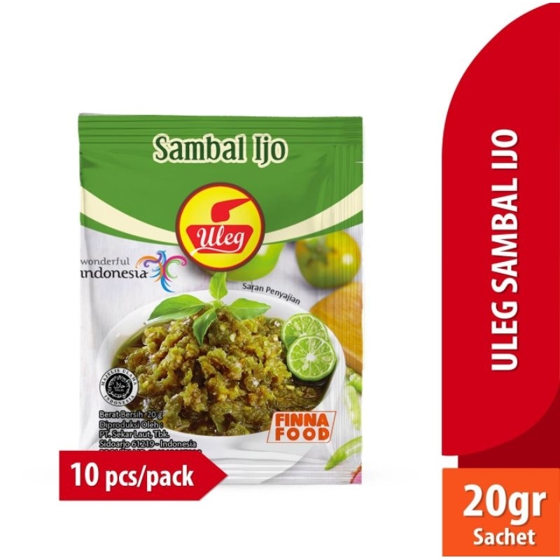 

Grosir Laris Jaya - FINNA Sambal Uleg Ijo (per-renceng @10pcs)