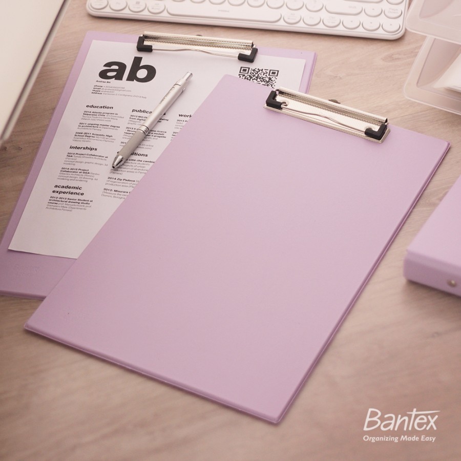 

Bantex Clipboard / Papan Jalan / Papan Ujian F4 Folio Light Lilac