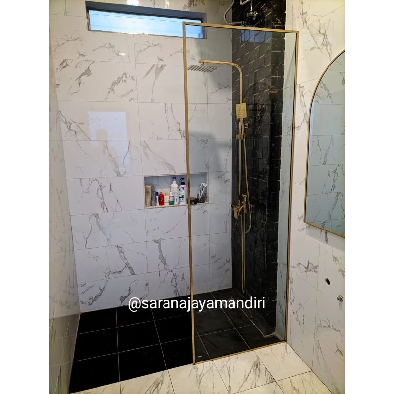 Kaca Shower Gold , Kaca Kamar Mandi Gold , Kaca Shower Tempered , Kaca Kamar Mandi Tempered ,