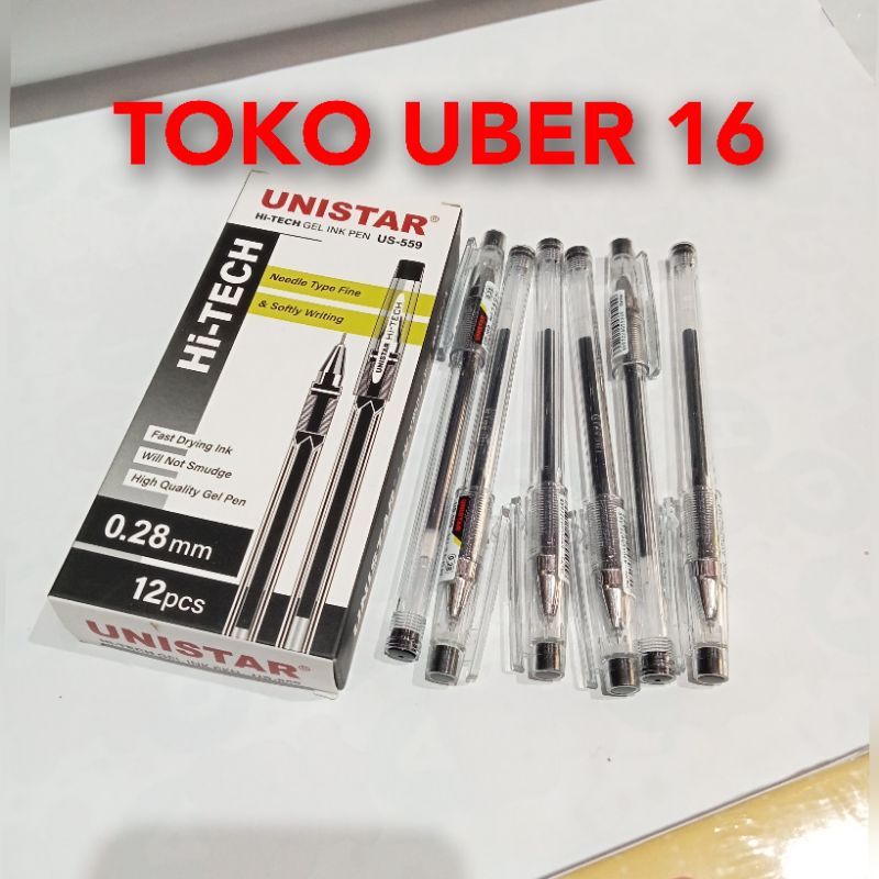 

pena sekolah pen jel unistar pen jel ukuran 0,28mm bolpen jel