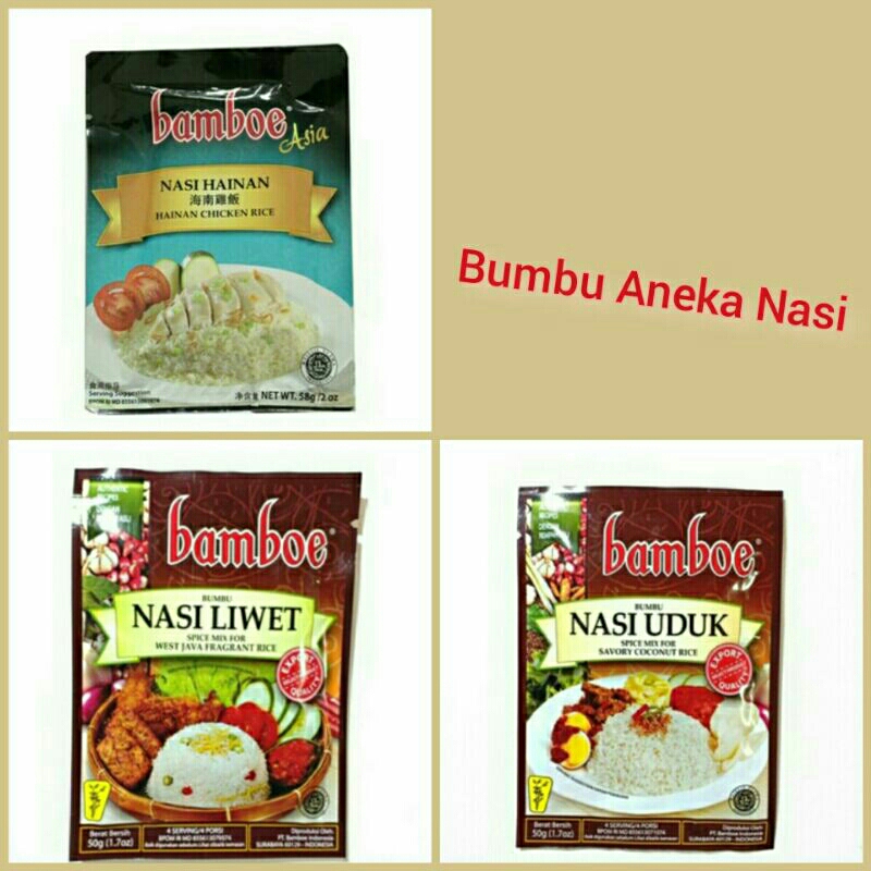 

Bumbu Saus BAMBOE Asia Aneka Nasi