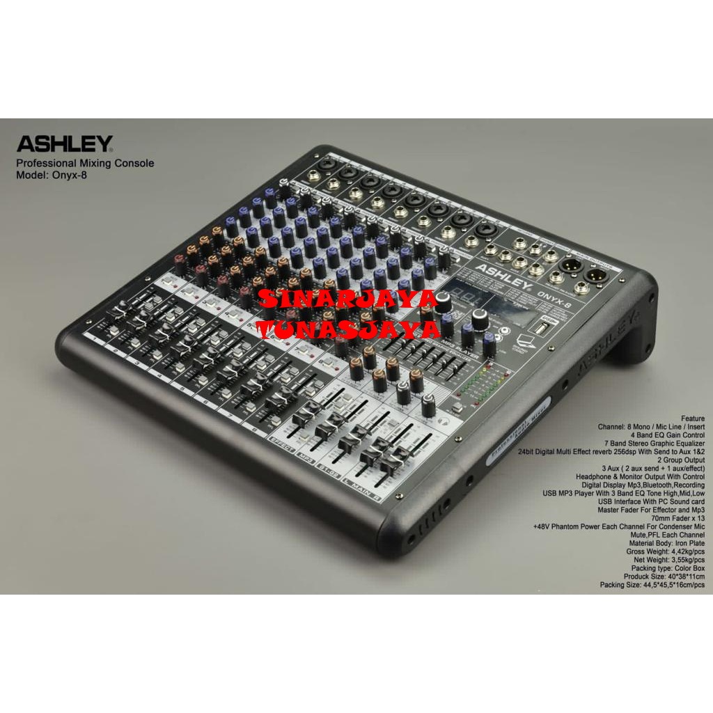 Mixer Audio Ashley ONYX 8 - ONYX8 Profesional Audio Mixer NEW