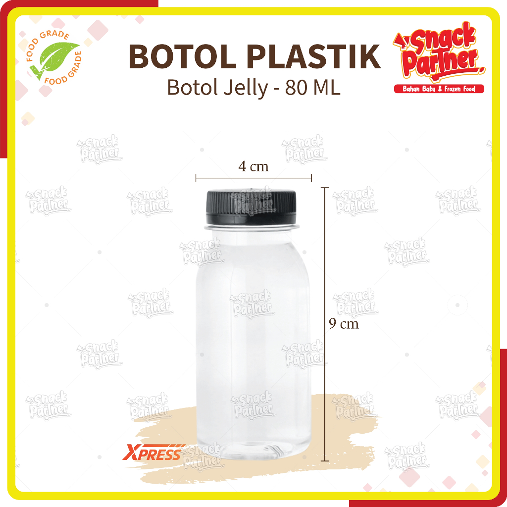BOTOL JELLY 80 ML - Botol Minuman Plastik Bening 80ML Banjarmasin