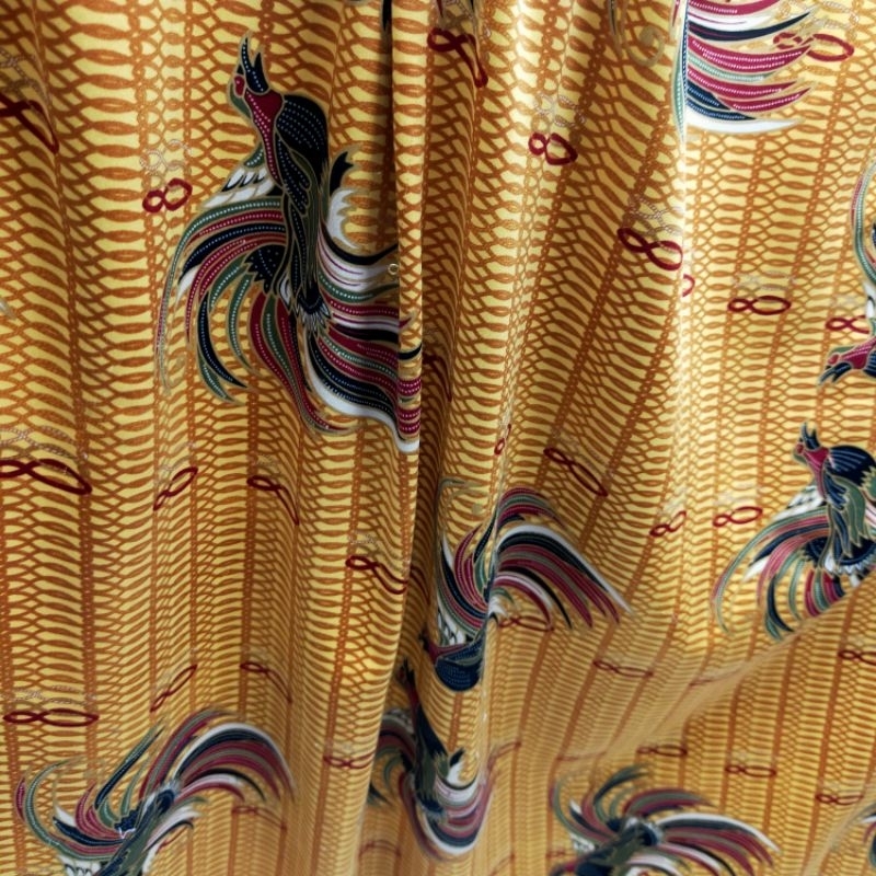 bahan batik cendrawasih kuning golkar