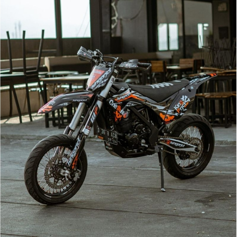 STIKER DECAL KAWASAKI KLX GORDON FREE REQUES DECAL KLX GORDON HITAM