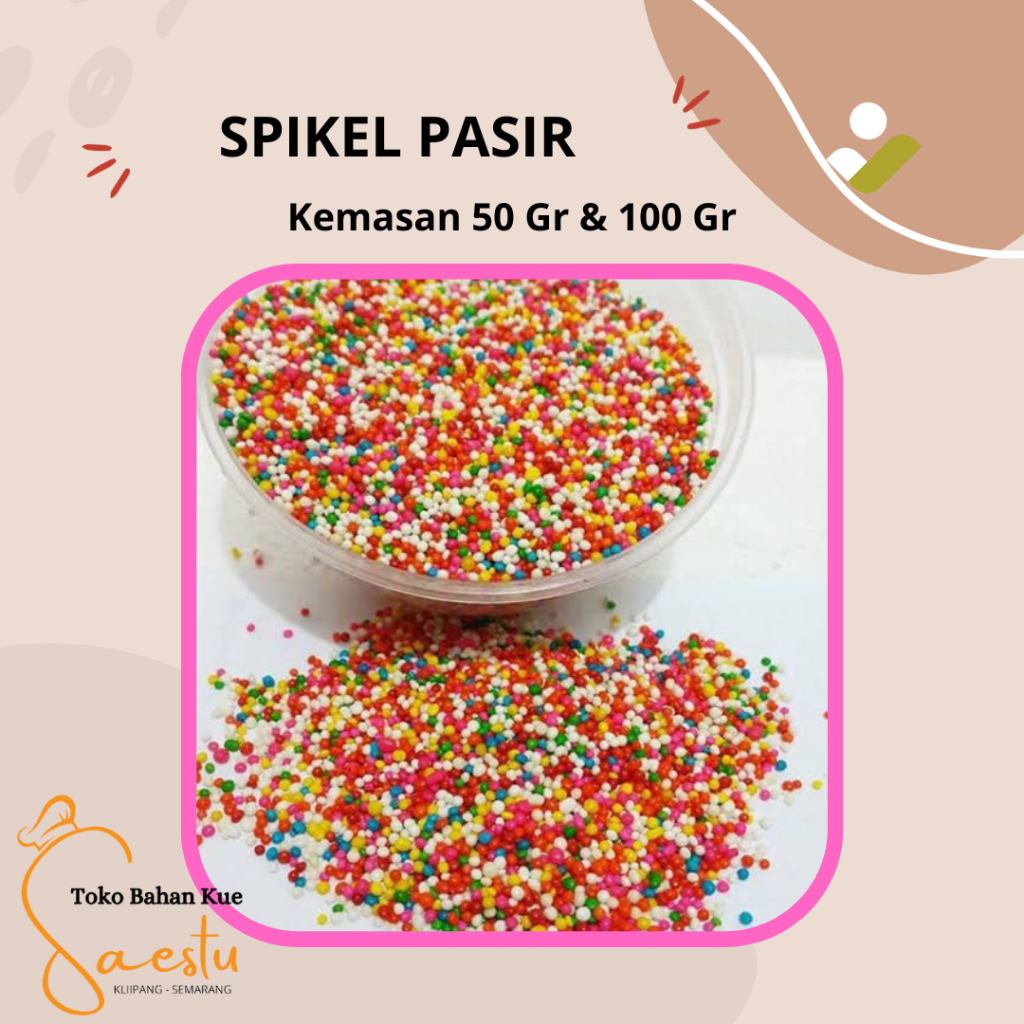 

SPRINKLES PASIR WARNA WARNI TABURAN DEKORASI 50 GRAM & 100 GRAM