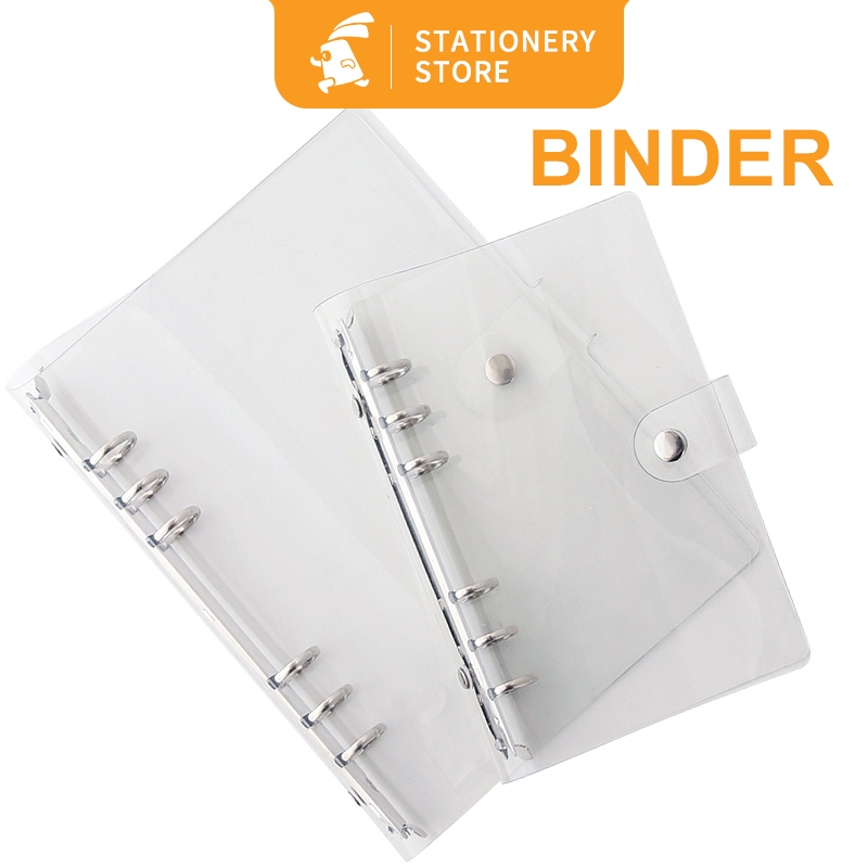 

A7/A6 /A5 Buku binder /Spiral Notebook PVC Binder Cover Planner 6-Ring Loose-Leaf Folder-Rabbit Stationery