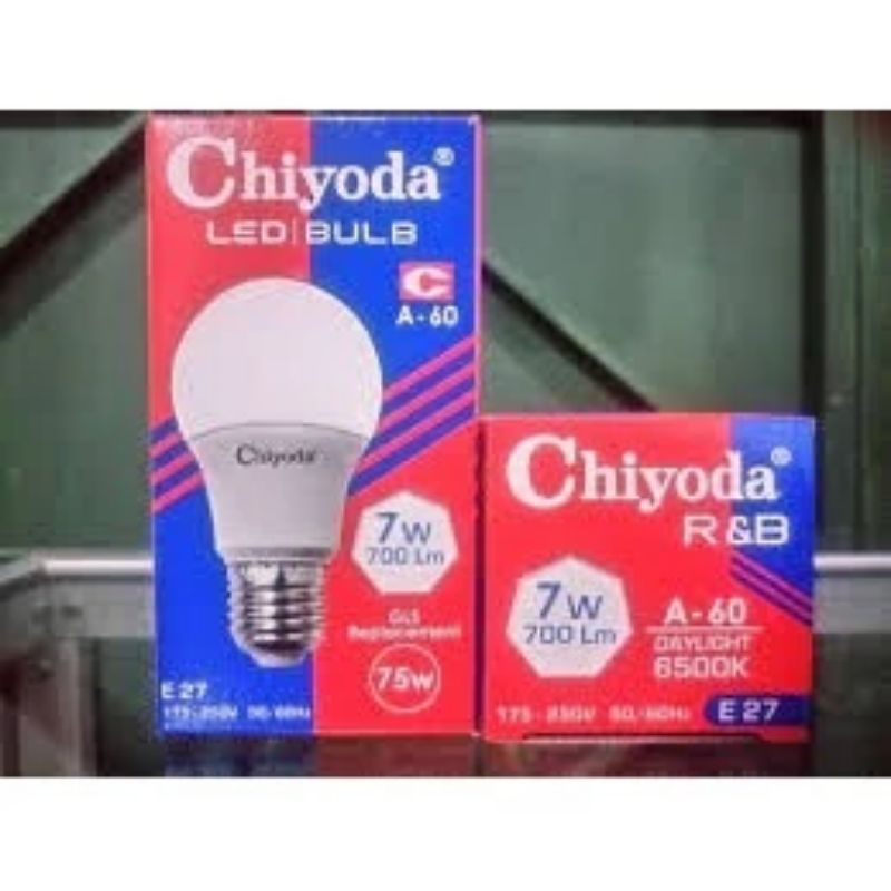 Lampu LED / LED Bulb 7W / 7 Watt Chiyoda R&B Merah Biru