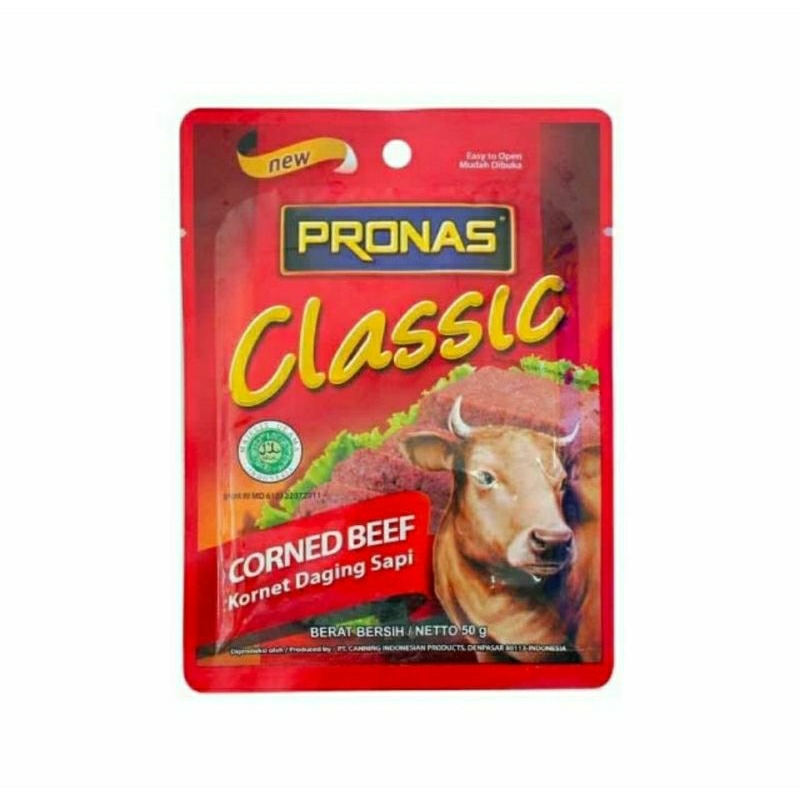 

Pronas Kornet Daging Sachet Classic Original 50gr