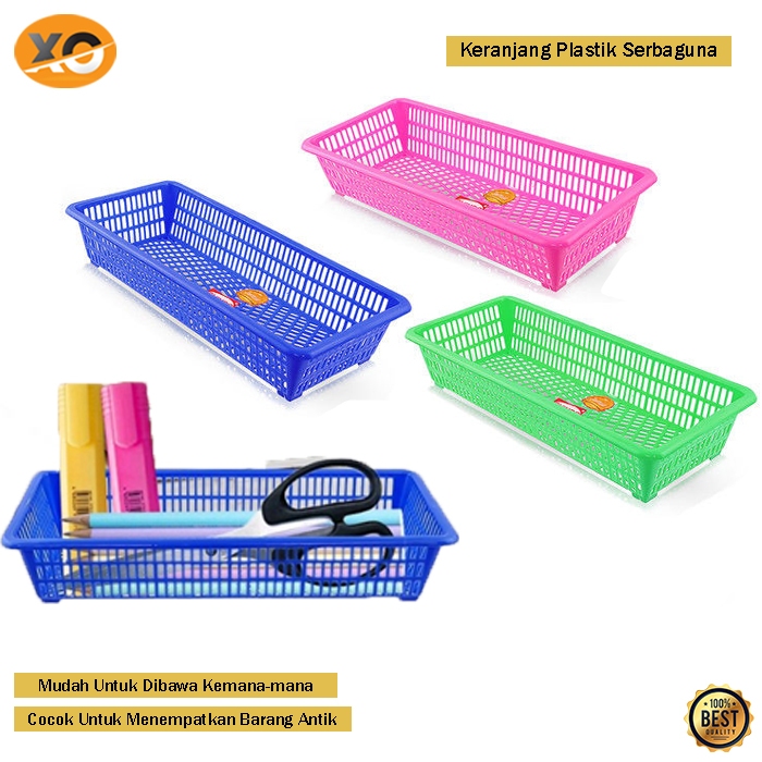 Keranjang Plastik Kecil Kotak simpan Dokumen Barang Kecil Multifungsi Murah